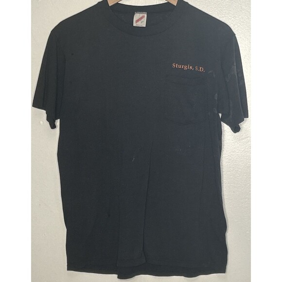 Harley-Davidson Other - VTG JERZEES Sturgis S.D. T-Shirt Large Distressed USA Kelly's Motorcycle Repair